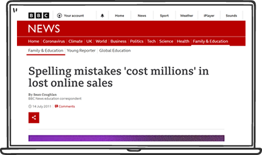 Spelling mistakes cost millions in lost online sales - BBC News