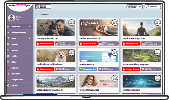 Website SpellChecker's report page