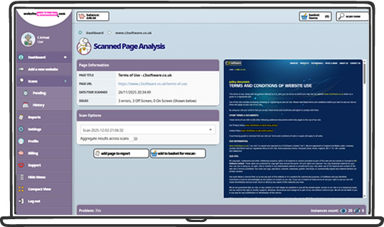 console's report page