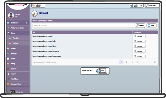 Manage what you want to scan